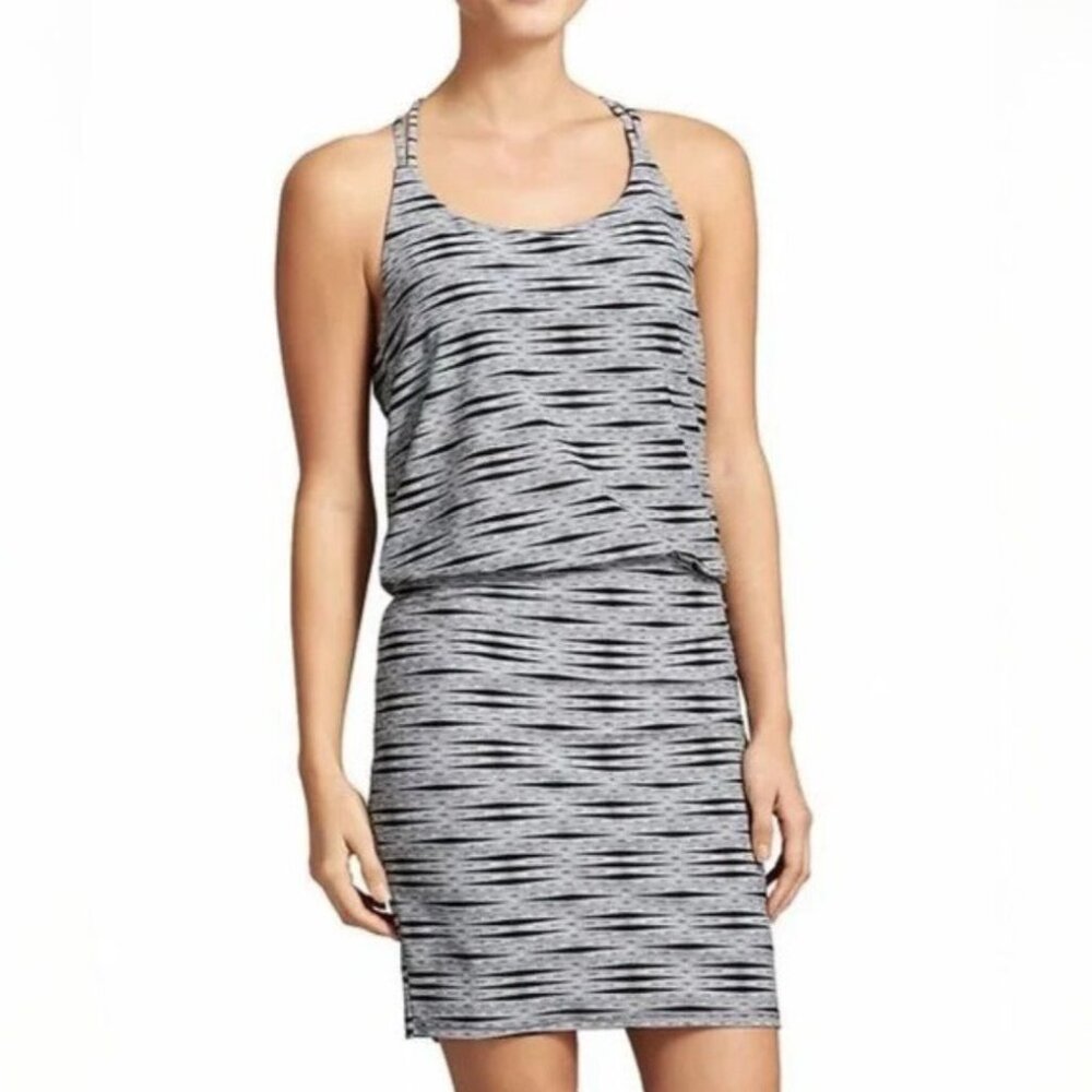 Athleta Ariel Venice Athletic Dress, Black and Gray, Small‎